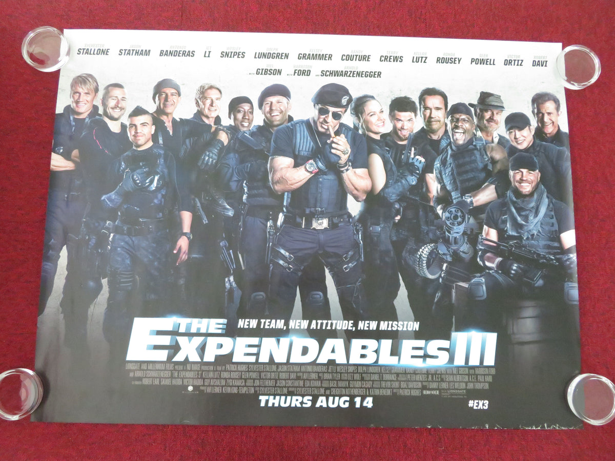 The Expendables 3 - B UK Quad Rolled Poster Sylvester Stallone J. Statham 2014