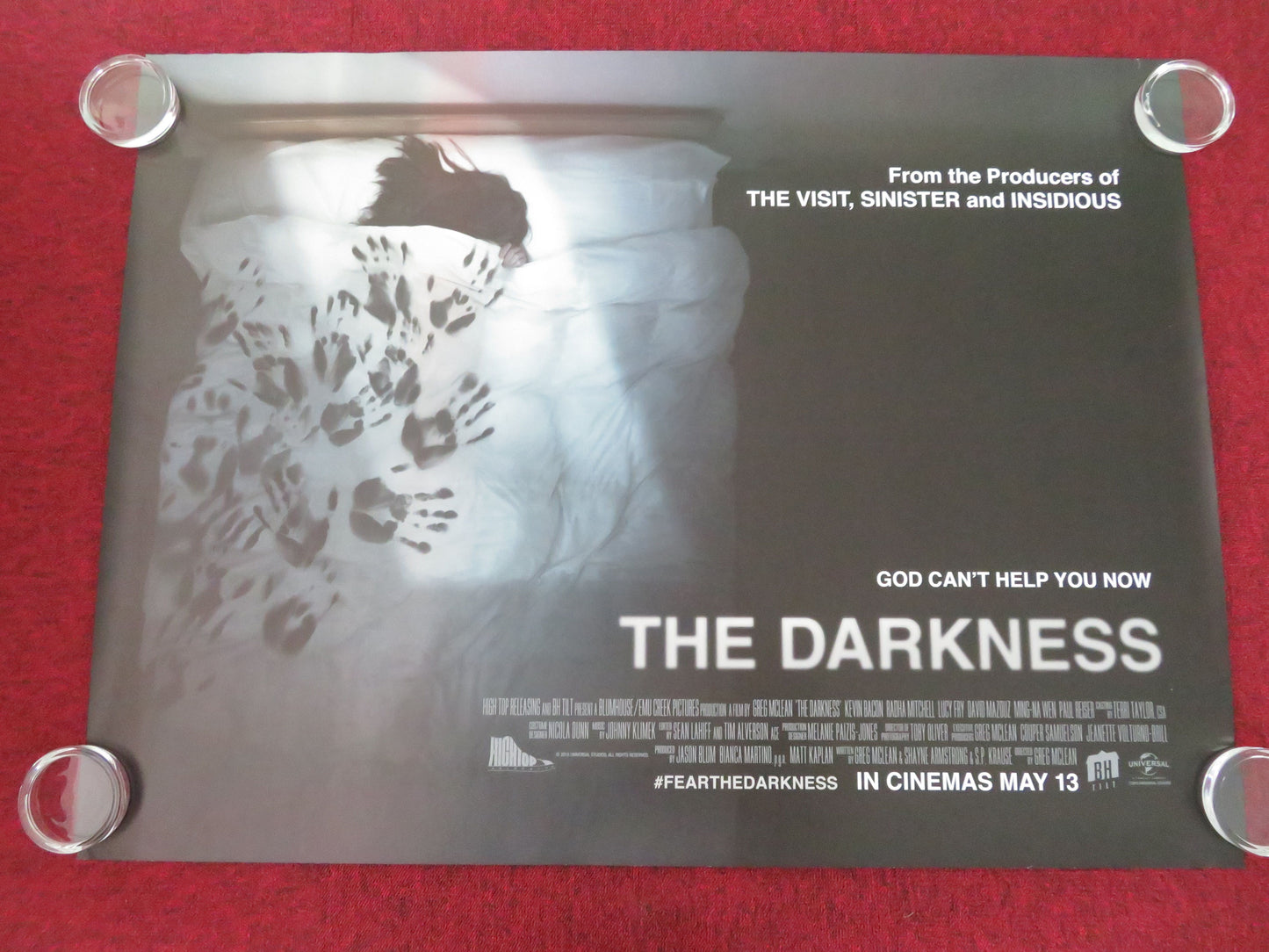 The Darkness UK Quad Rolled Poster Kevin Bacon Radha Mitchell David Mazouz 2016