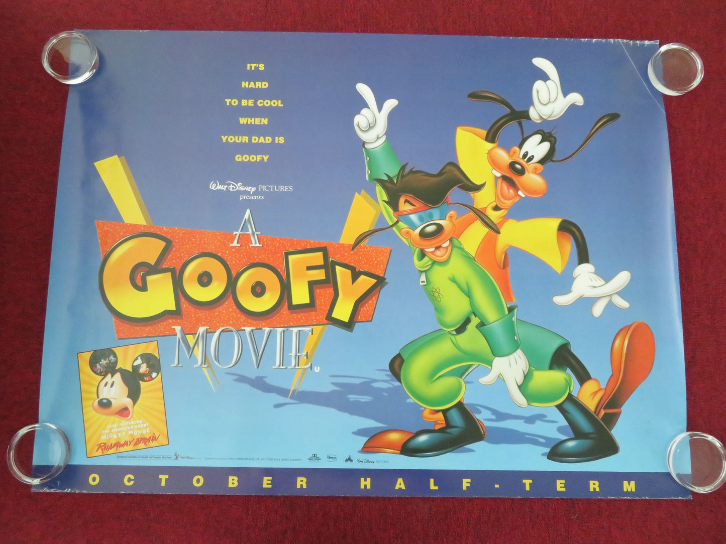 A Goofy Movie UK Quad Rolled Poster Disney Bill Farmer Jason Marsden 1995
