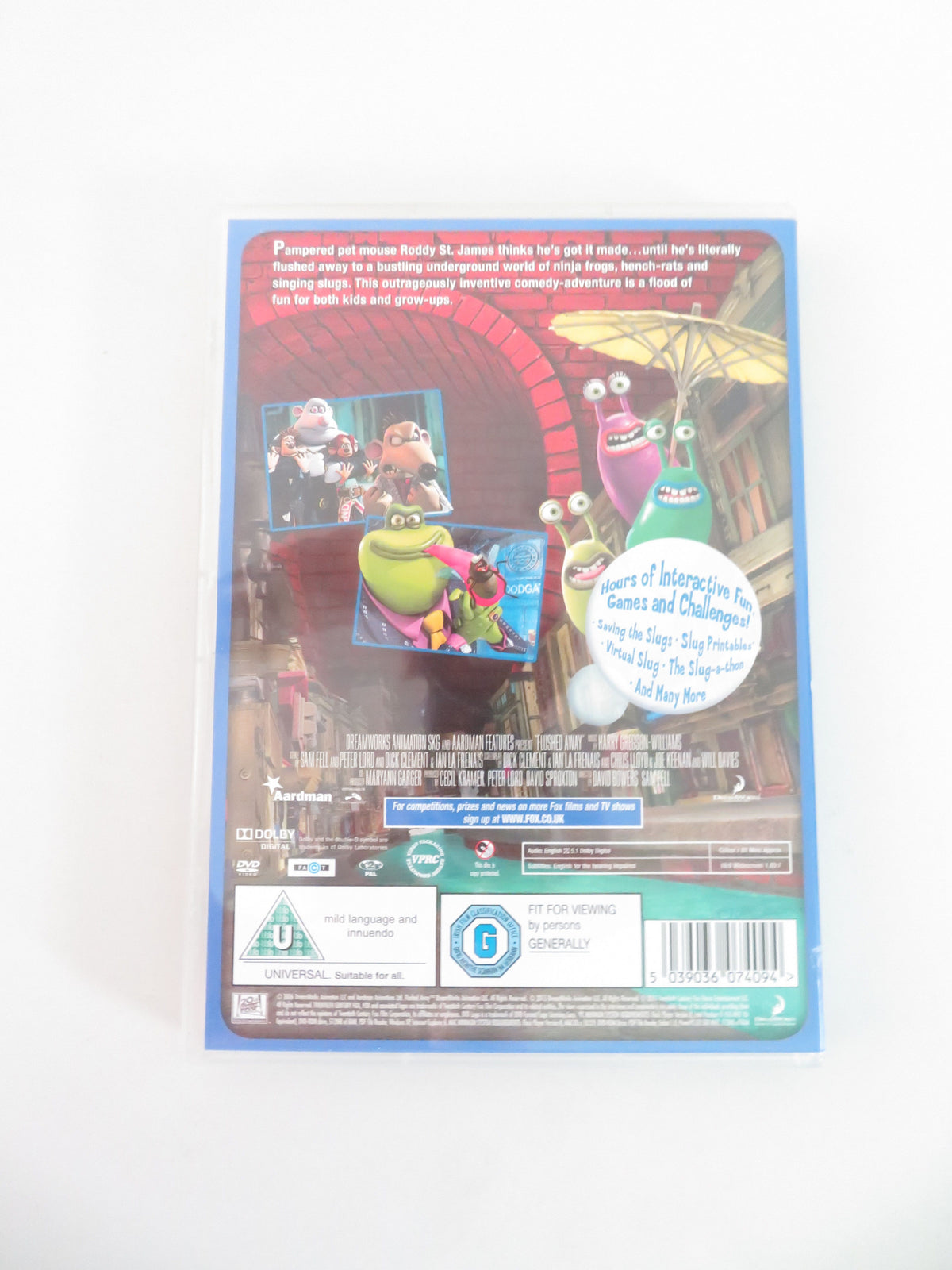 Flushed Away (DVD) Hugh Jackman Kate Winslet 2006 Region 2