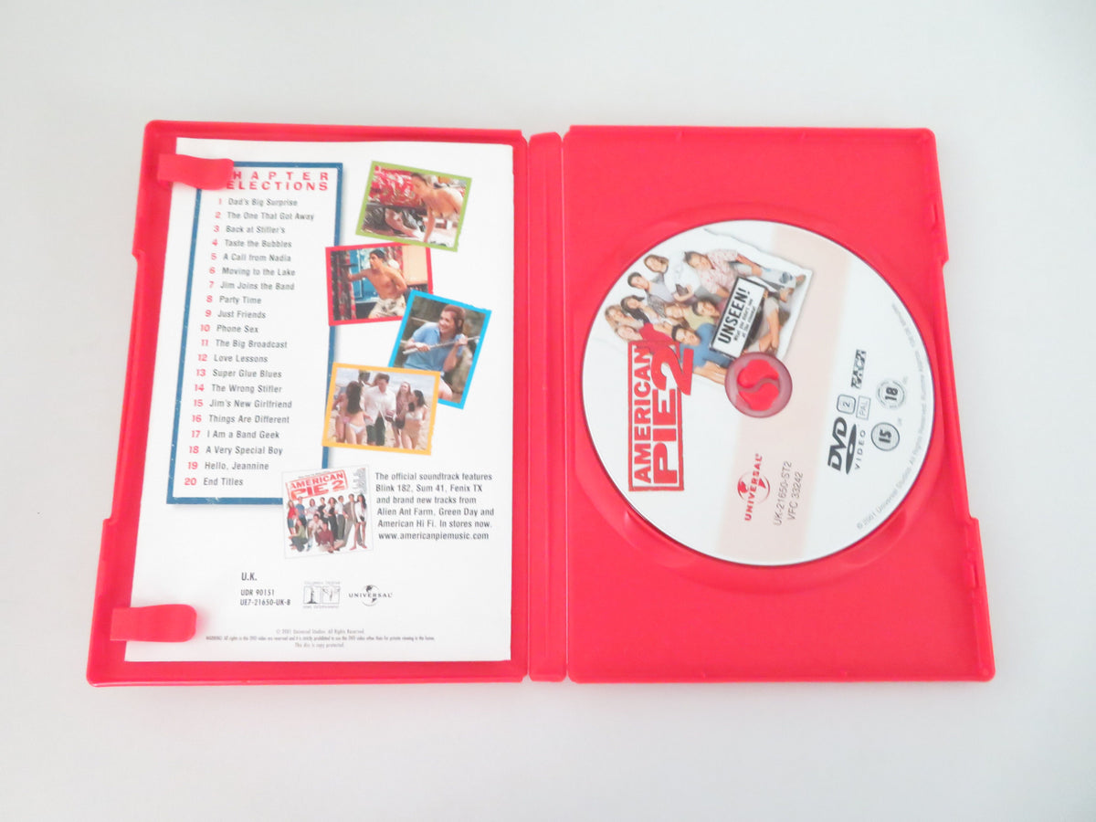 American Pie 2 (DVD) Jason Biggs Shannon Elizabeth Eugene Levy 2001 Region 2