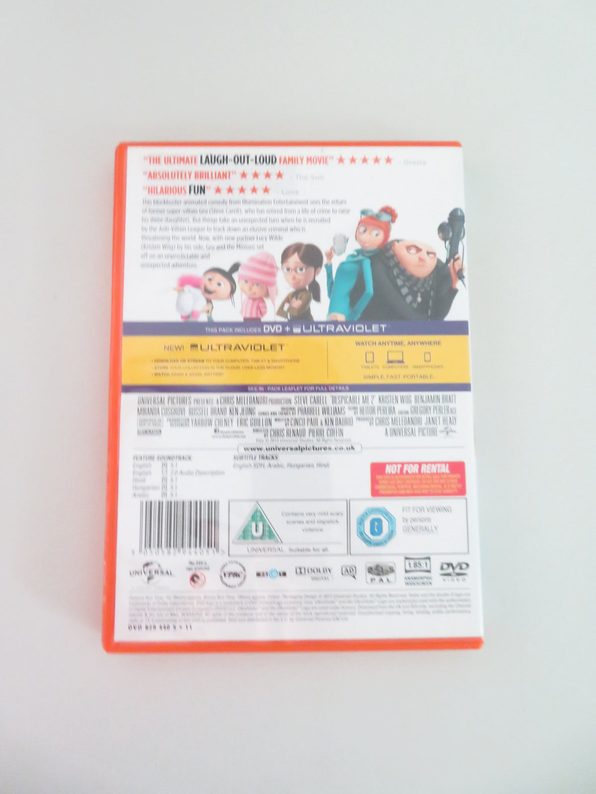 Despicable Me 2 (DVD) Steve Carell Kristen Wiig 2013 Region 2,4,5