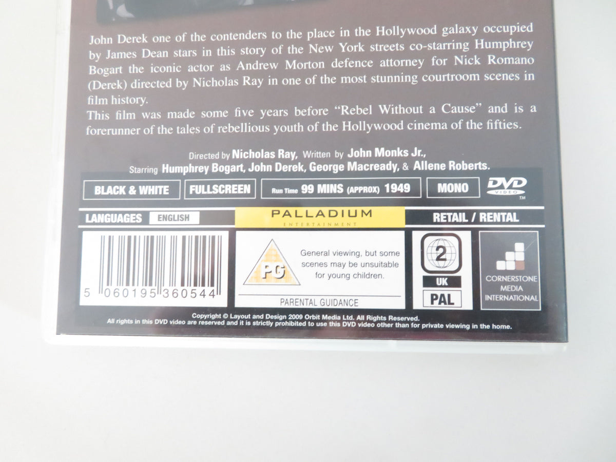 Knock on Any Door (DVD) Humphrey Bogart John Derek 1949 Region 2