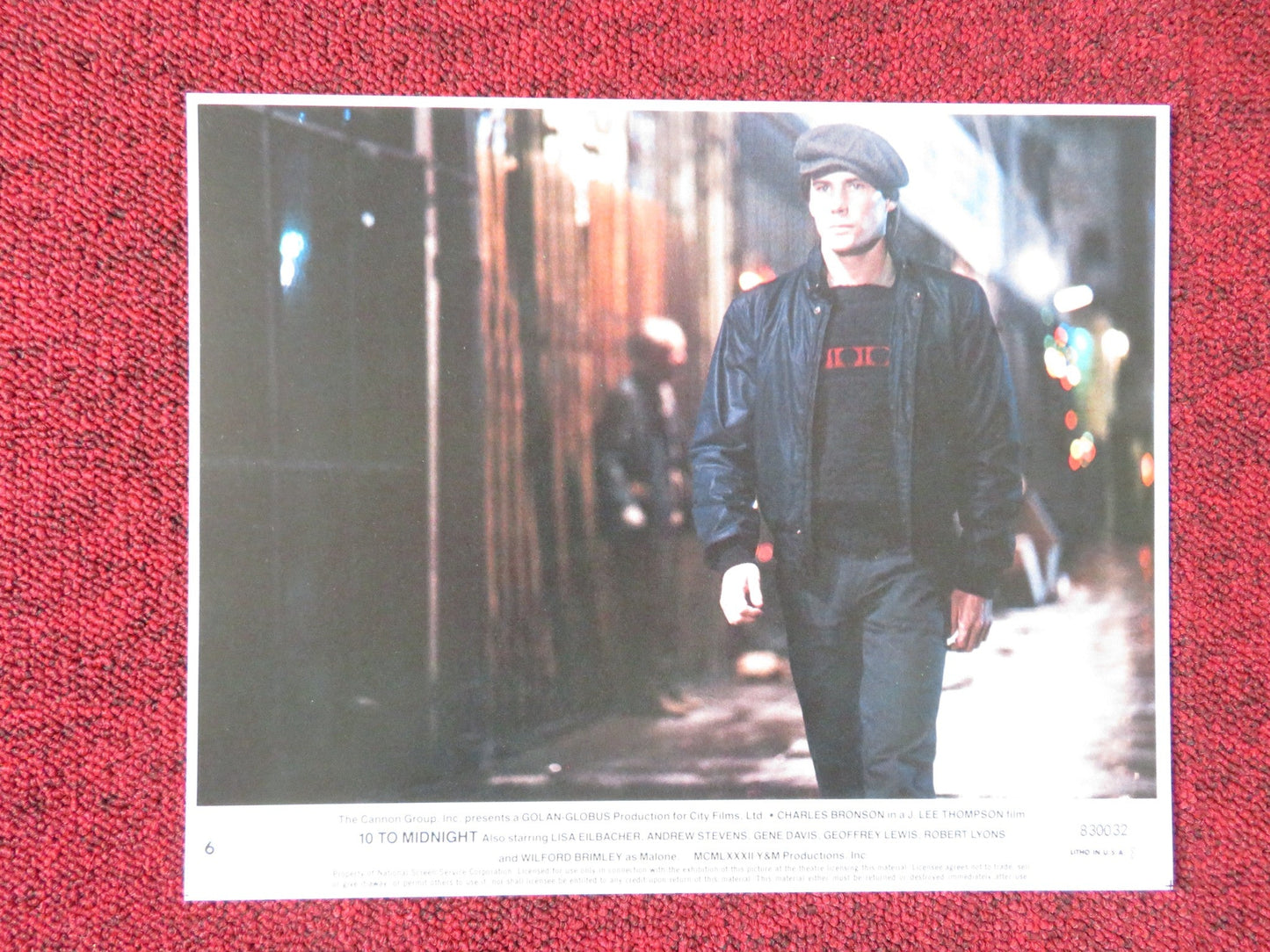 10 TO MIDNIGHT - 6 LOBBY CARD CANNON CHARLES BRONSON ANDREW STEVENS 1983 Rendezvous Cinema Movie posters