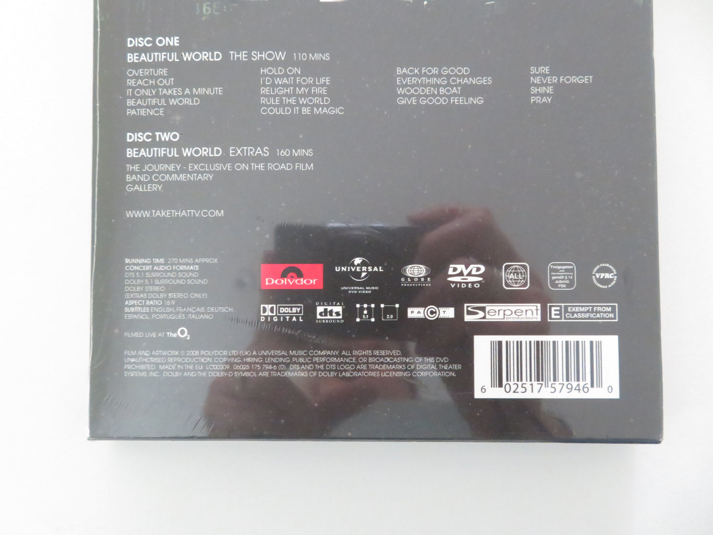 Take That Beautiful World Live - B (DVD) Gary Barlow Mark Owen 2008 Region All