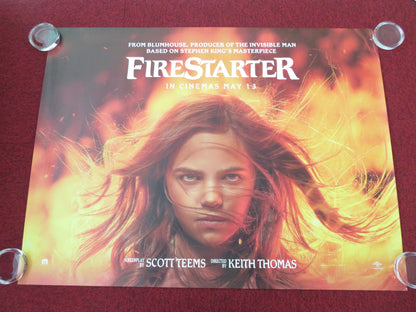 Firestarter UK Quad Rolled Poster Zac Efron Ryan Kiera Armstrong 2022