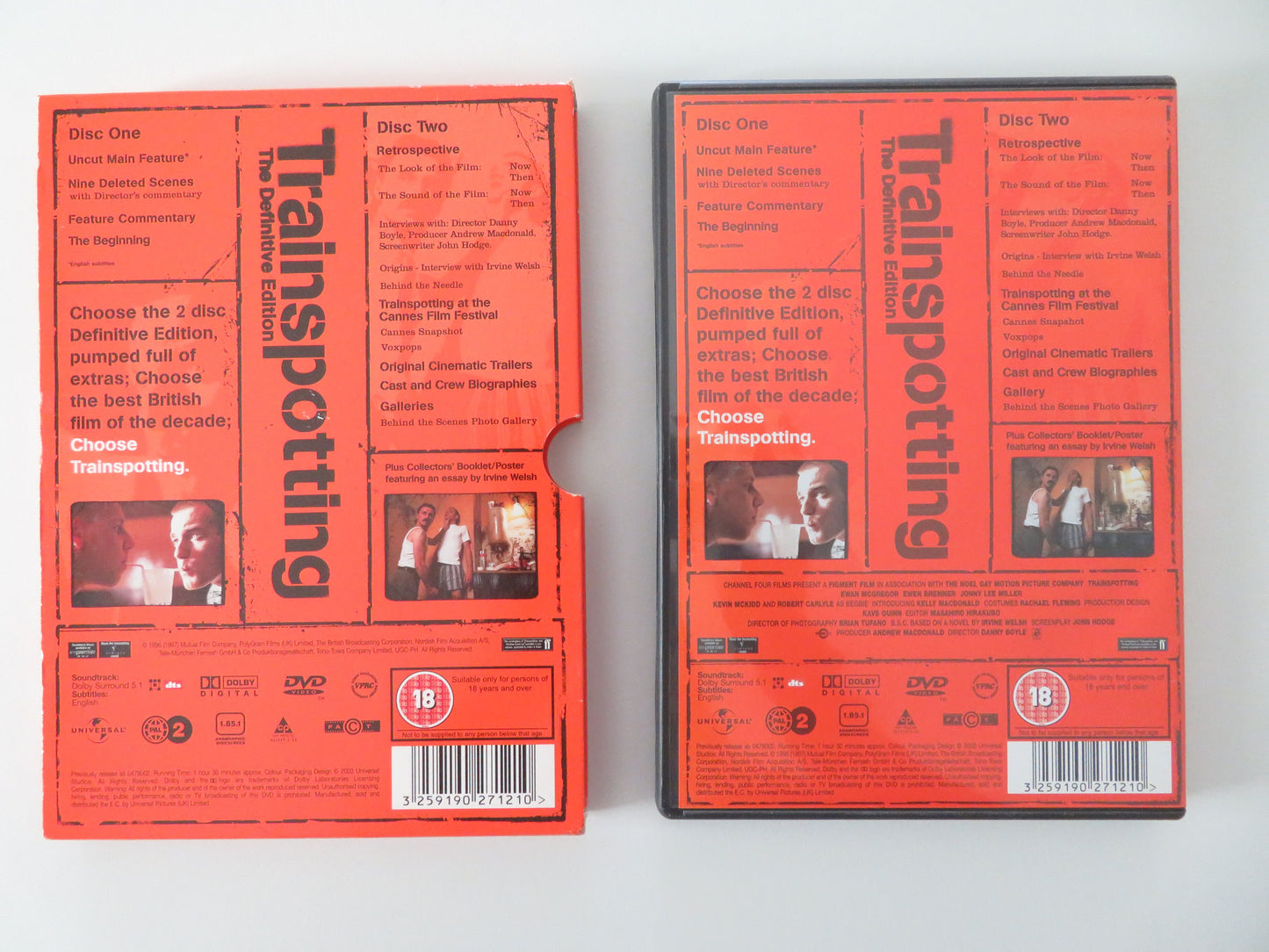 Trainspotting The Definitive Edition (DVD) Ewan McGregor 1996 Region 2
