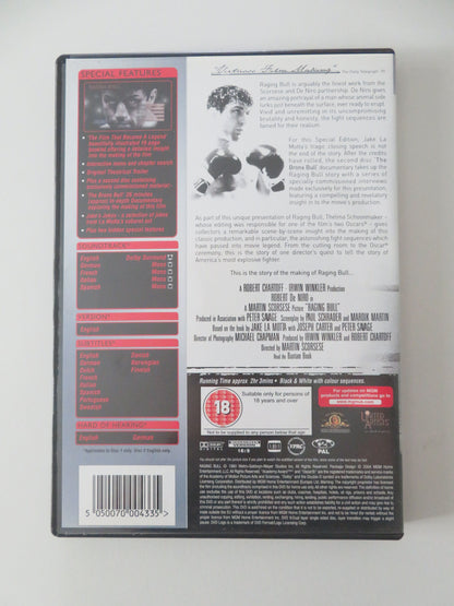 Raging Bull - Special Edition (DVD) Robert De Niro Joe Pesci 1980 Region 2