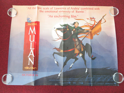Mulan UK Quad Rolled Poster Disney Eddie Murphy Pat Morita Ming-Na Wen 1998