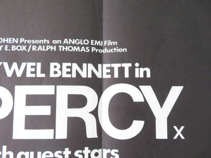 Percy UK Quad Rolled Poster Hywel Bennett Denholm Elliott 1971