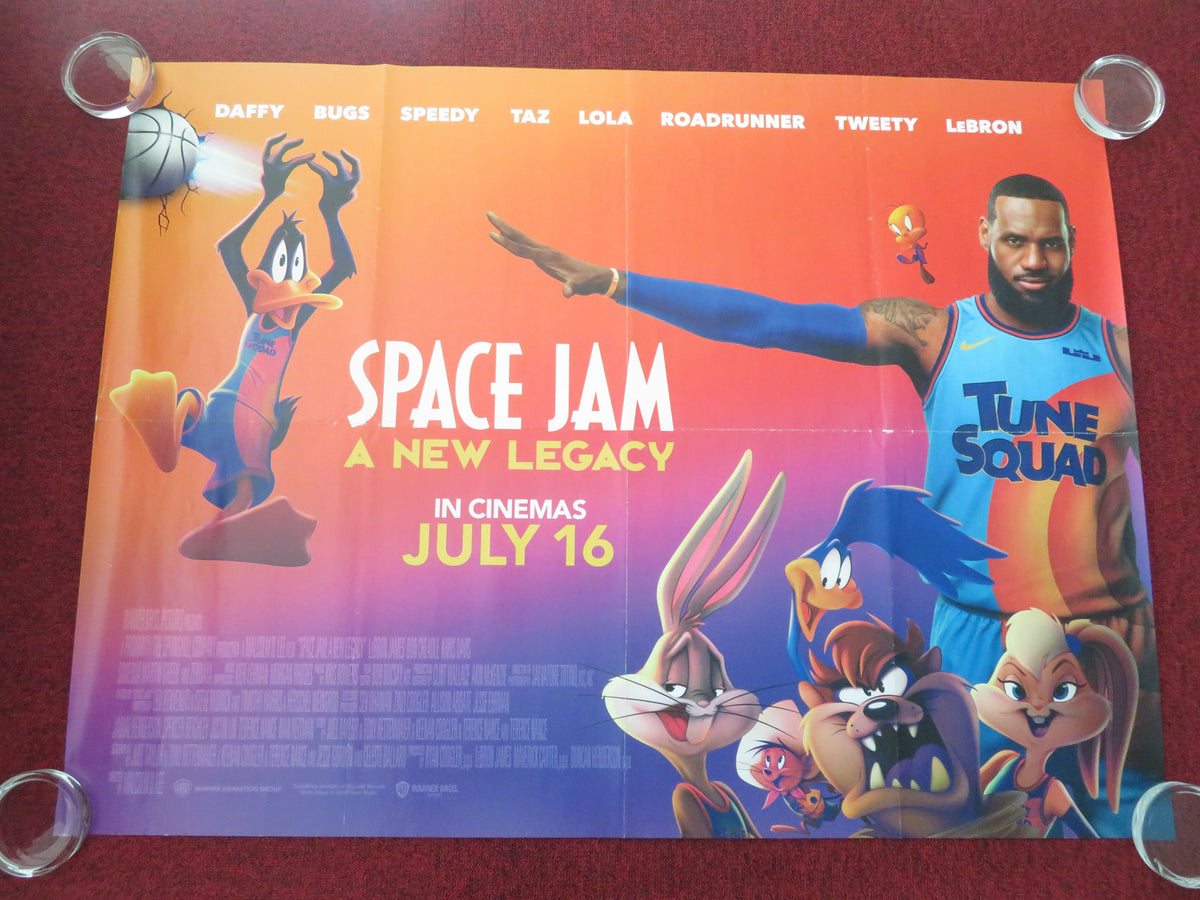 Space Jam: A New Legacy - B UK Quad Rolled Poster LeBron James Don Cheadle 2021