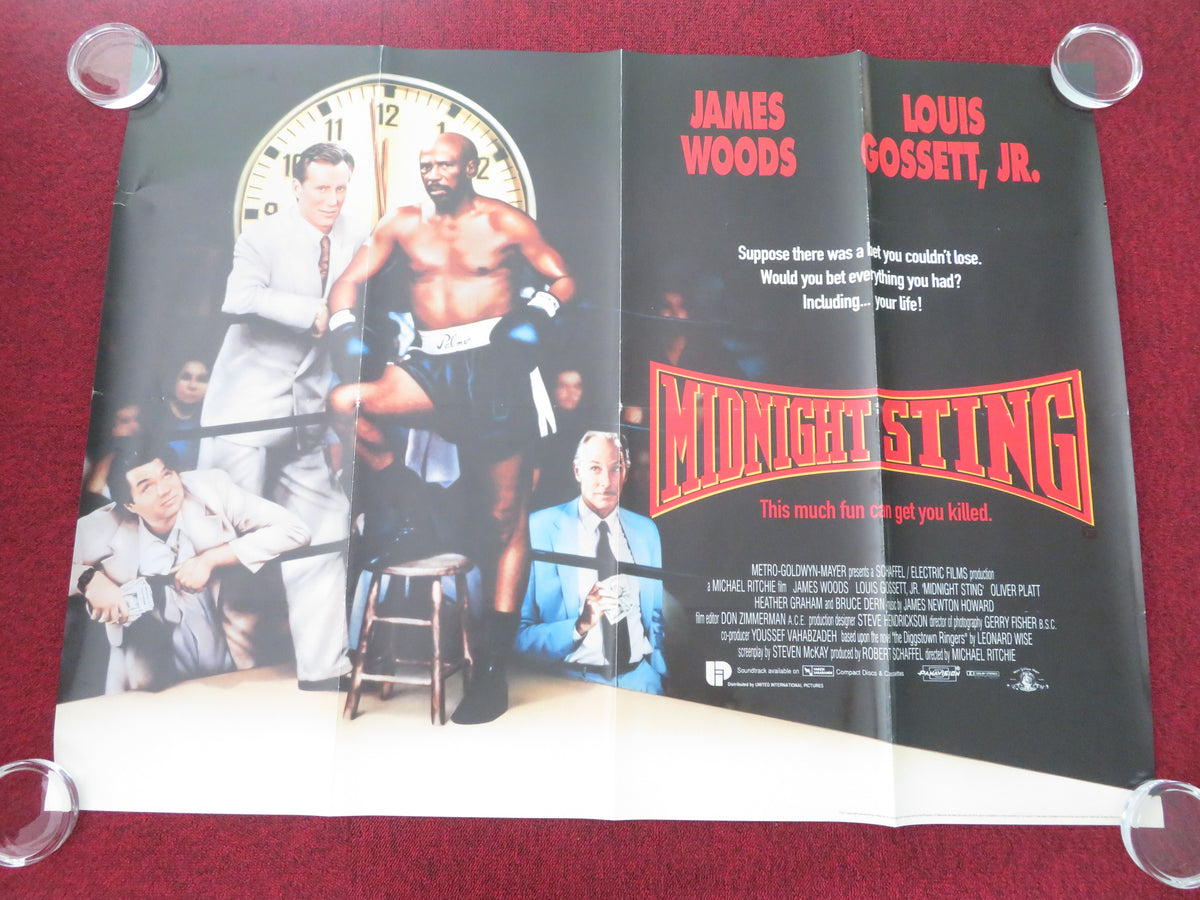 Midnight Sting UK Quad Rolled Poster James Woods Louis Gossett Jr. 1992