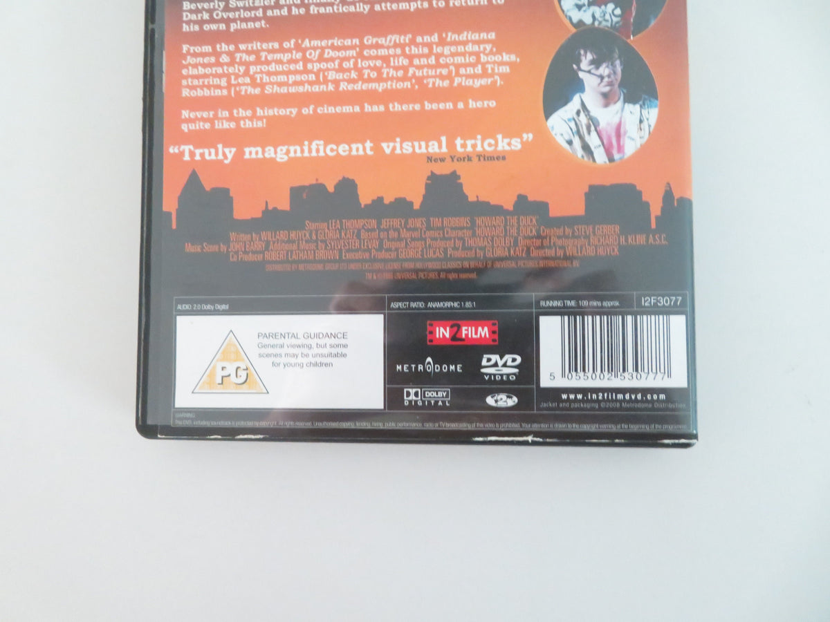 Howard the Duck (DVD) Lea Thompson Jeffrey Jones Tim Robbins 1986 Region 2