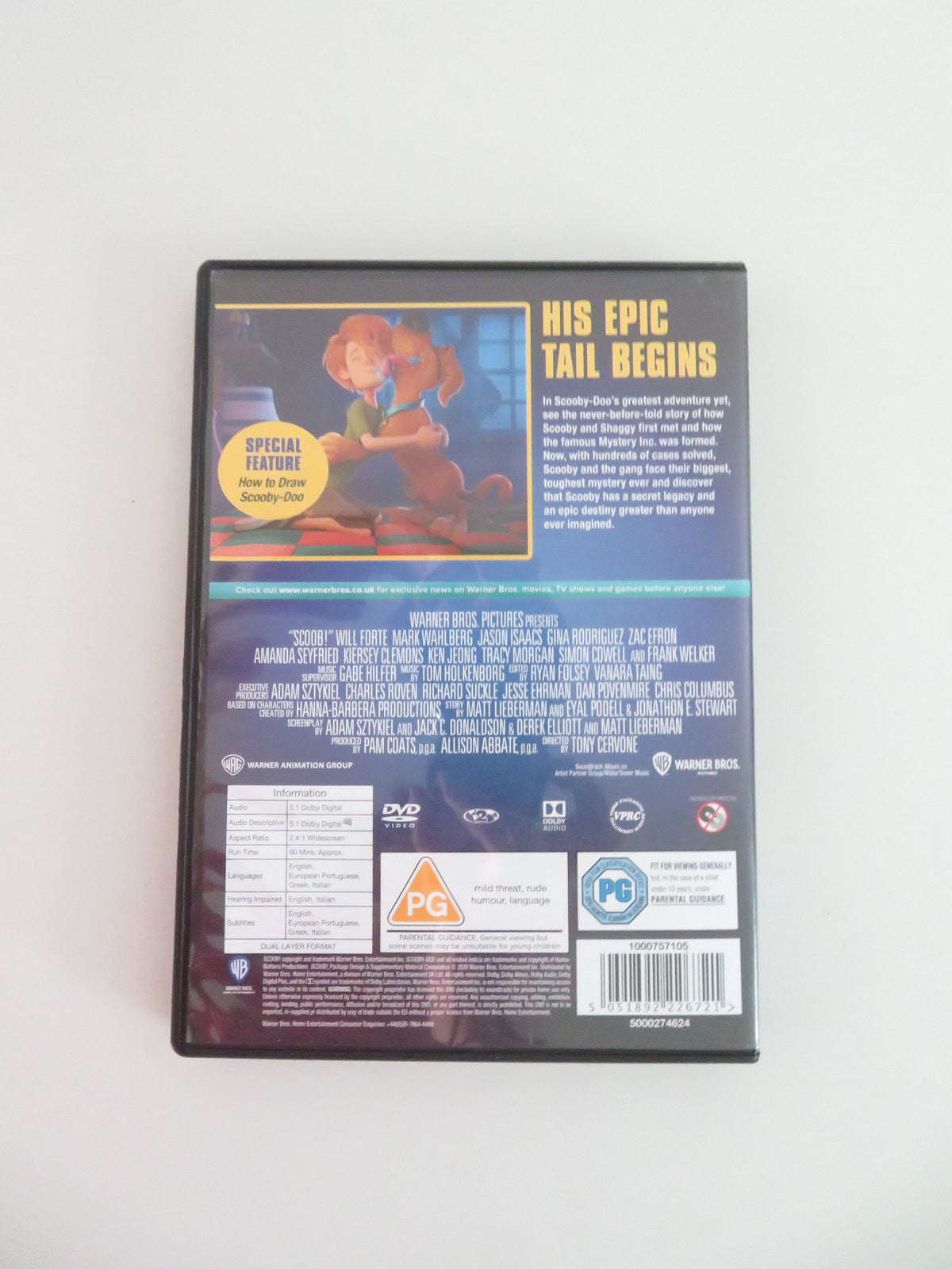 Scoob! (DVD) Will Forte Mark Wahlberg 2020 Region 2