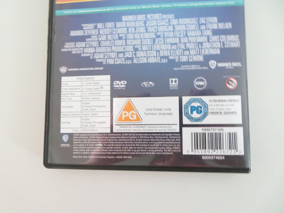 Scoob! (DVD) Will Forte Mark Wahlberg 2020 Region 2