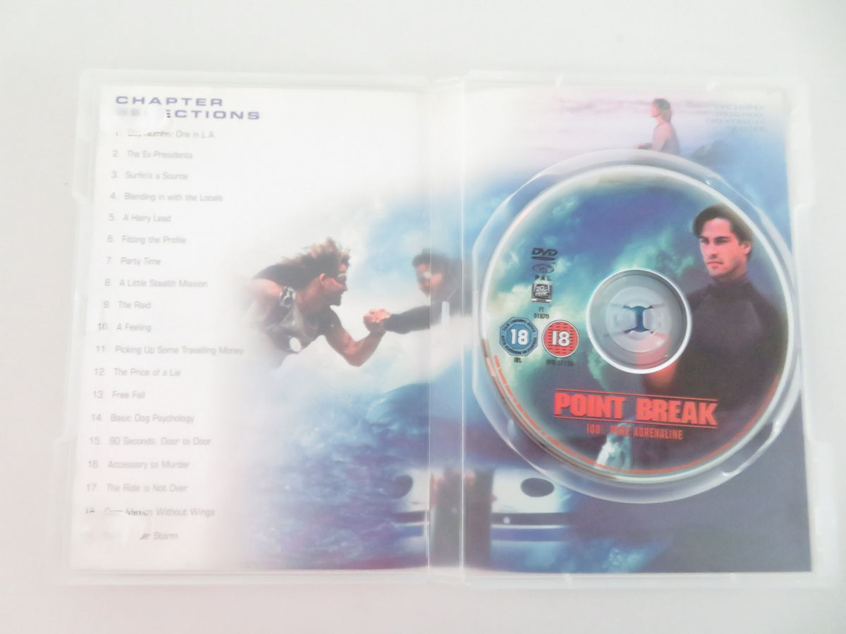Point Break (DVD) Patrick Swayze Keanu Reeves 1991 Region 2