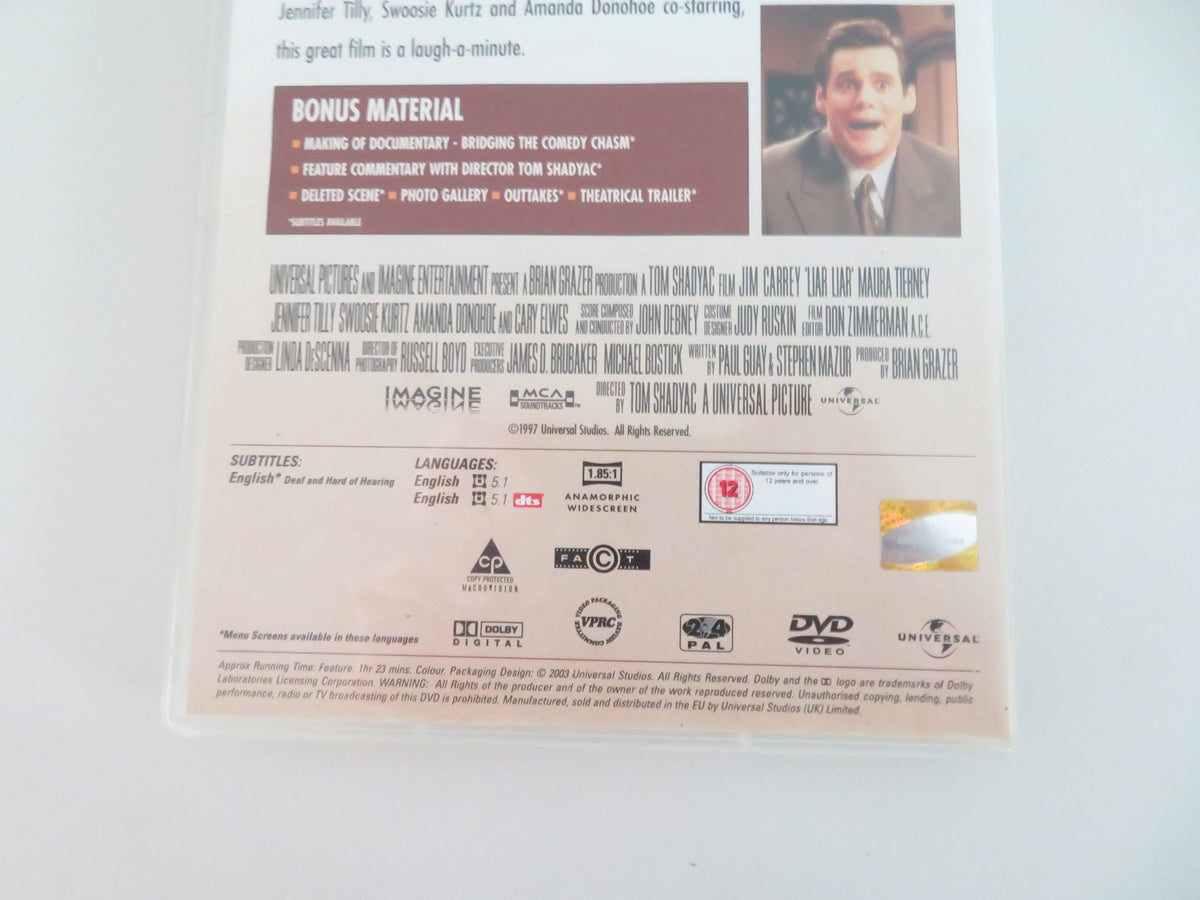 Liar Liar (DVD) Jim Carrey Maura Tierney 1997 Region 2,4