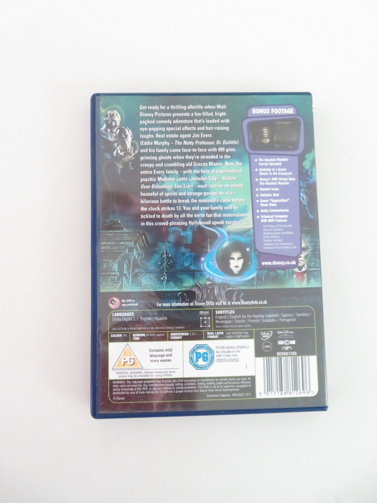The Haunted Mansion (DVD) Disney Eddie Murphy Marsha Thomason 2003 Region 2