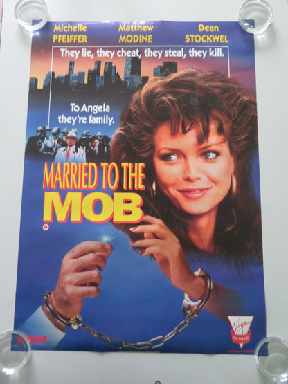 Married to the Mob VHS Video Poster Rolled Michelle Pfeiffer Alec Baldwin 1988