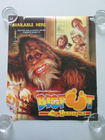 Harry and the Hendersons VHS Video Poster Rolled John Lithgow 1987