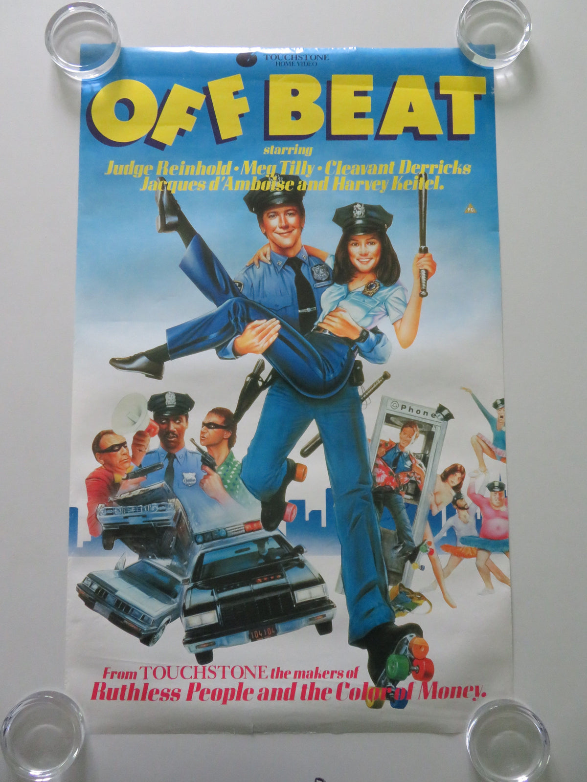 Off Beat VHS Video Poster Rolled Judge Reinhold Meg Tilly Harvey Keitel 1986