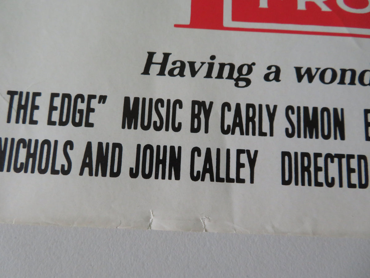 Postcards from the Edge VHS Video Poster Rolled Meryl Street Gene Hackman 1990