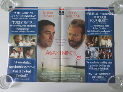 Awakenings VHS Video Poster Rolled Robert De Niro Robin Williams 1990