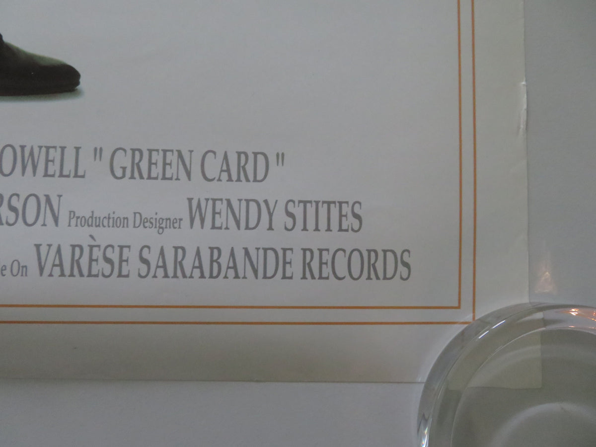 Green Card VHS Video Poster Rolled Gérard Depardieu Andie MacDowell 1991