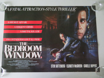 The Bedroom Window VHS Video Poster Rolled Steve Guttenberg 1987