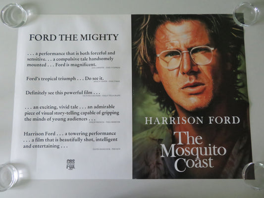 The Mosquito Coast VHS Video Poster Rolled Harrison Ford Helen Mirren 1986
