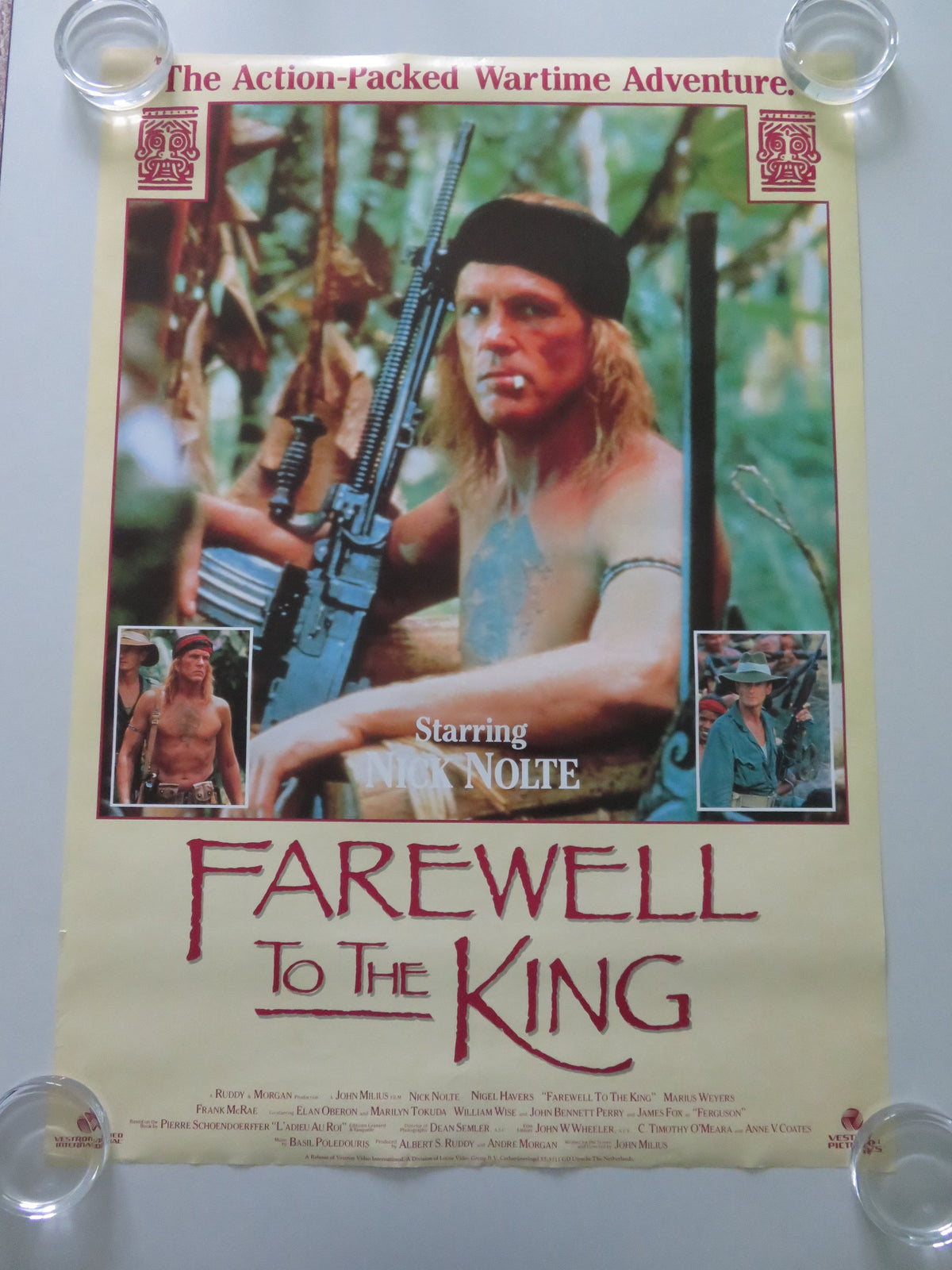 Farewell to the King VHS Video Poster Rolled Nick Nolte Nigel Havers 1989
