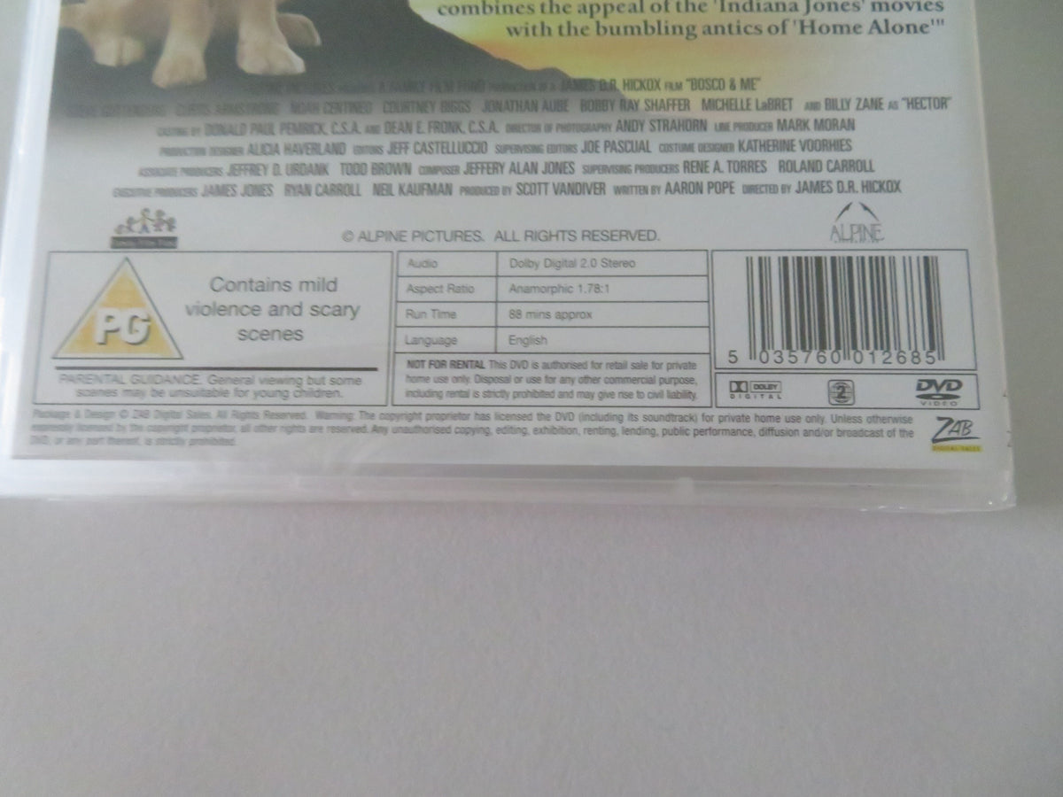 Bosco and Me (DVD) Noah Centineo Courtney Biggs 2009 Region 2