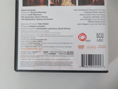Les Huguenots - Sydney Opera House (DVD) Joan Sutherland 1990 Region All