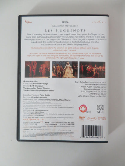 Les Huguenots - Sydney Opera House (DVD) Joan Sutherland 1990 Region All