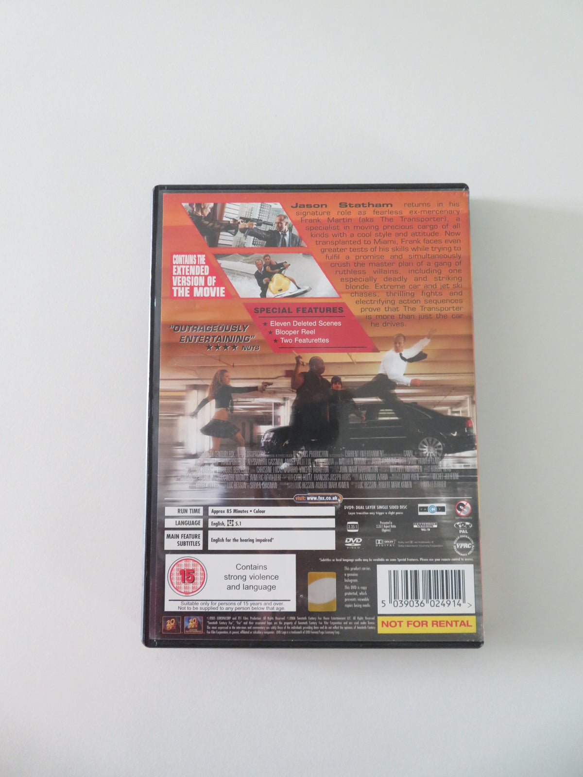 Transporter 2 (DVD) Jason Statham, Amber Valletta 2005 Region 2