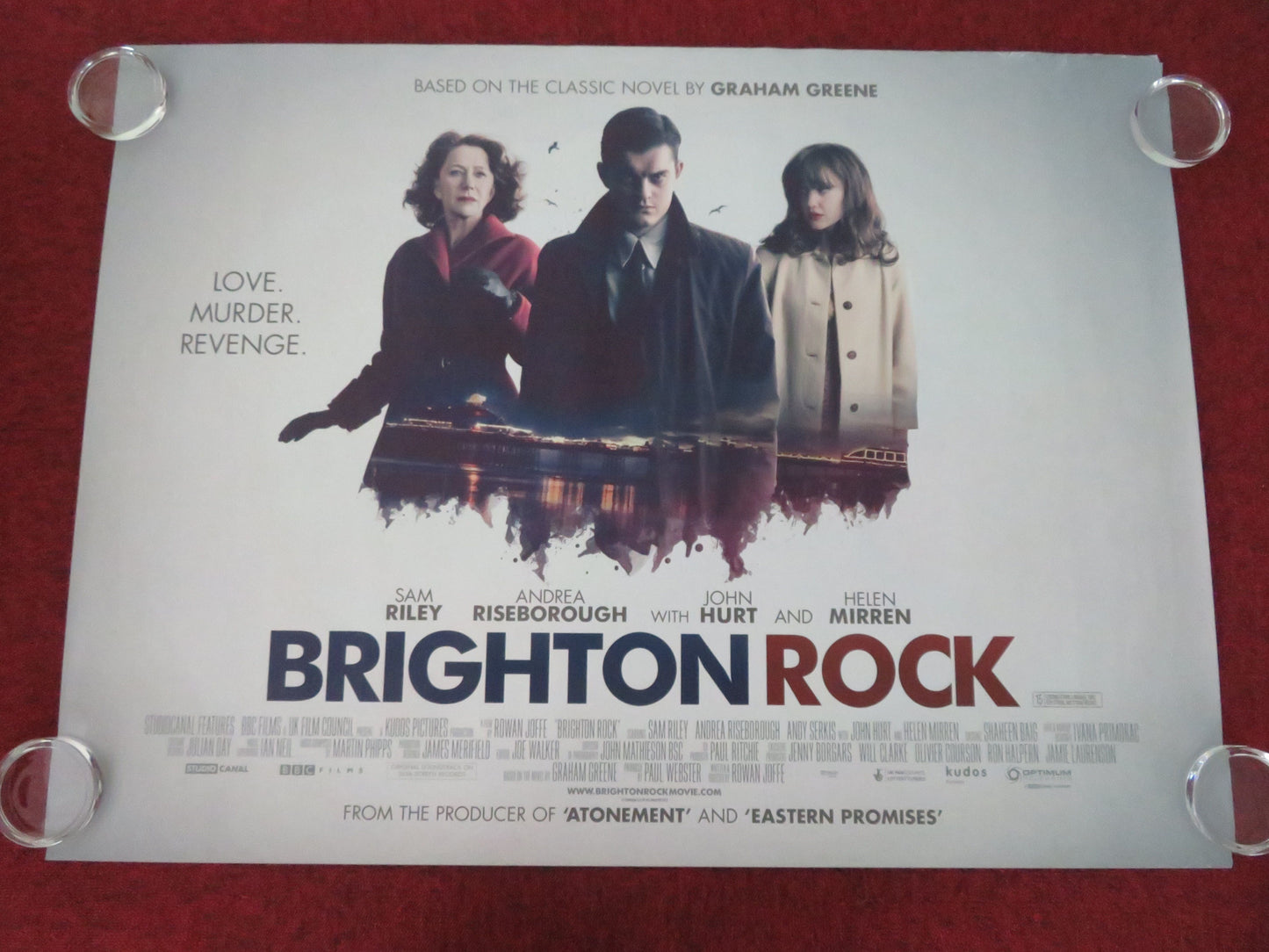 Brighton Rock - B UK Quad Rolled Poster Helen Mirren Sam Riley 2010