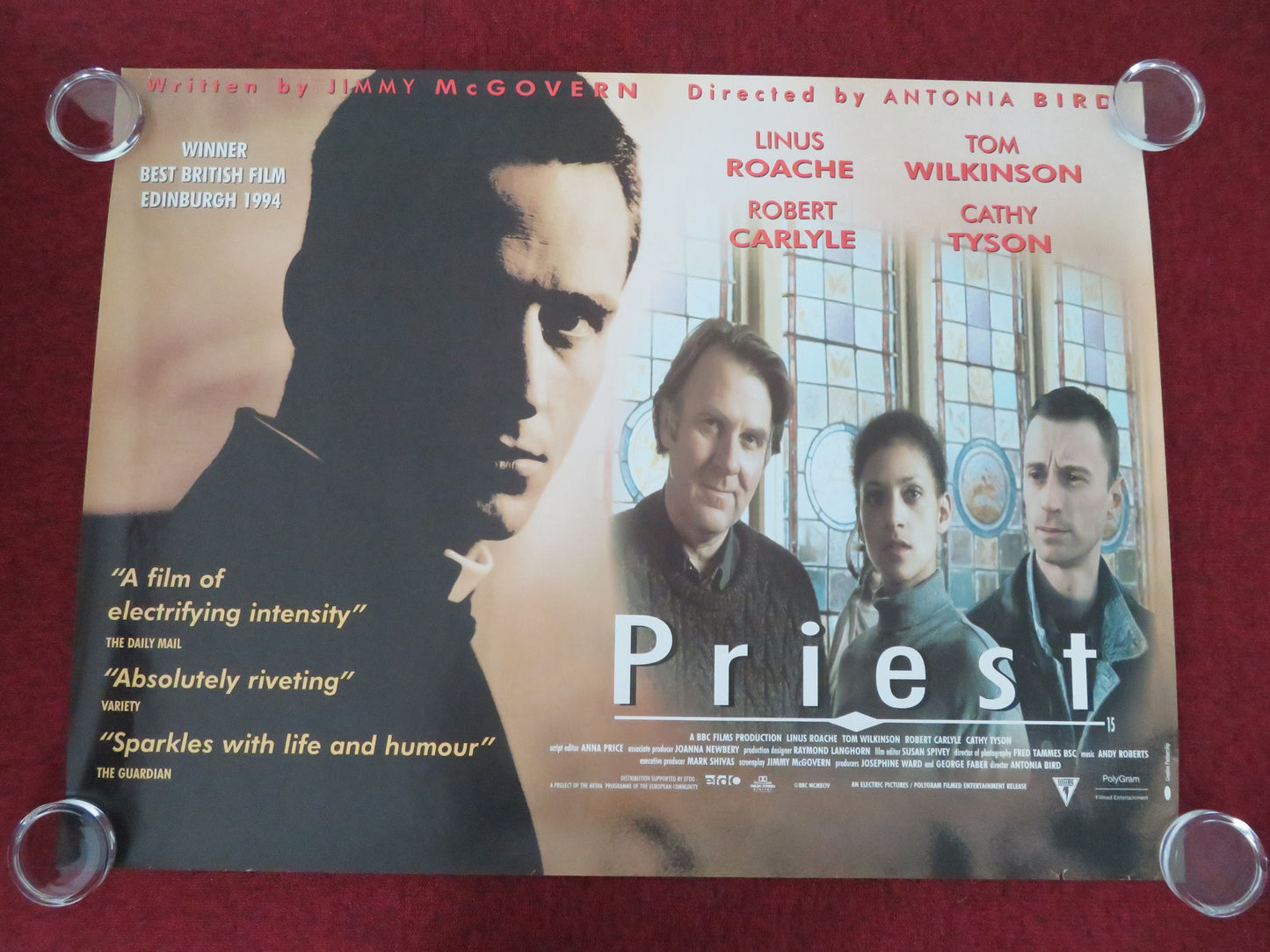 Priest UK Quad Rolled Poster Linus Roache Tom Wilkinson Robert Carlyle 1994