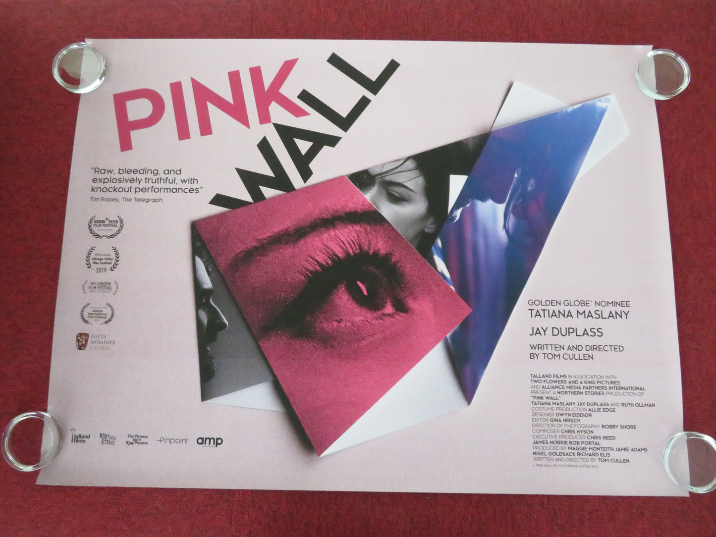 Pink Wall UK Quad Rolled Poster Tatiana Maslany Jay Duplass Louise Osborn 2018