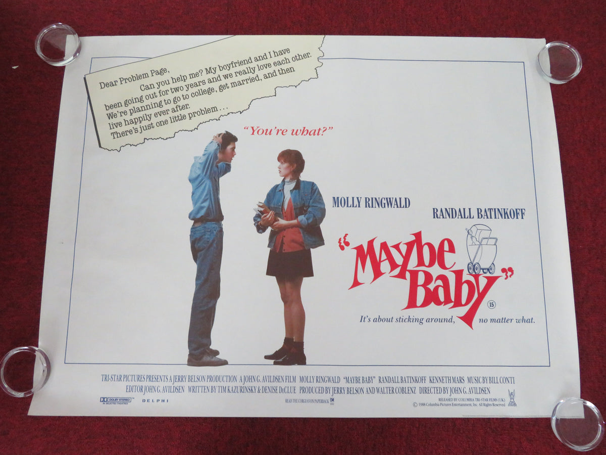 Maybe Baby UK Quad Rolled Poster Molly Ringwald Kenneth Mars 1988