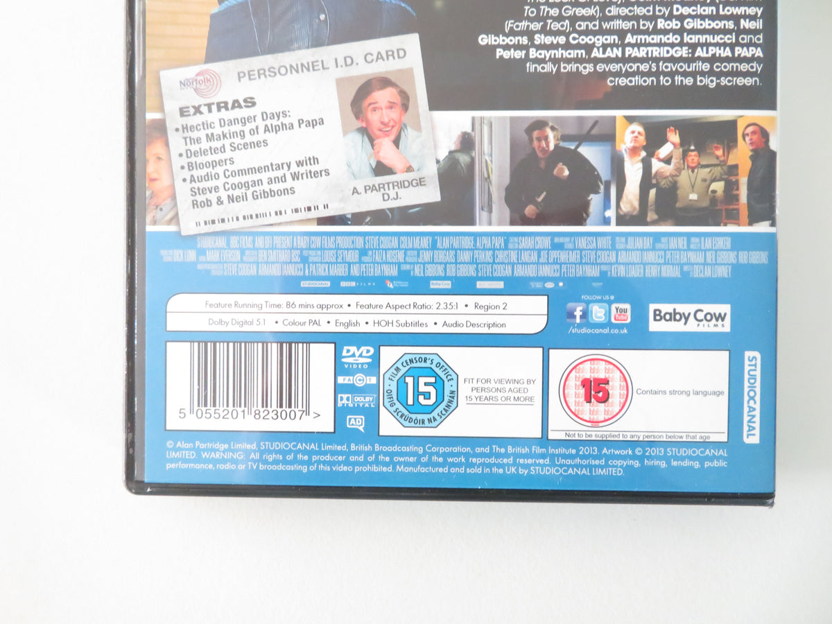 Alan Partridge: Alpha Papa (DVD) Steve Coogan Colm Meaney 2013 Region 2