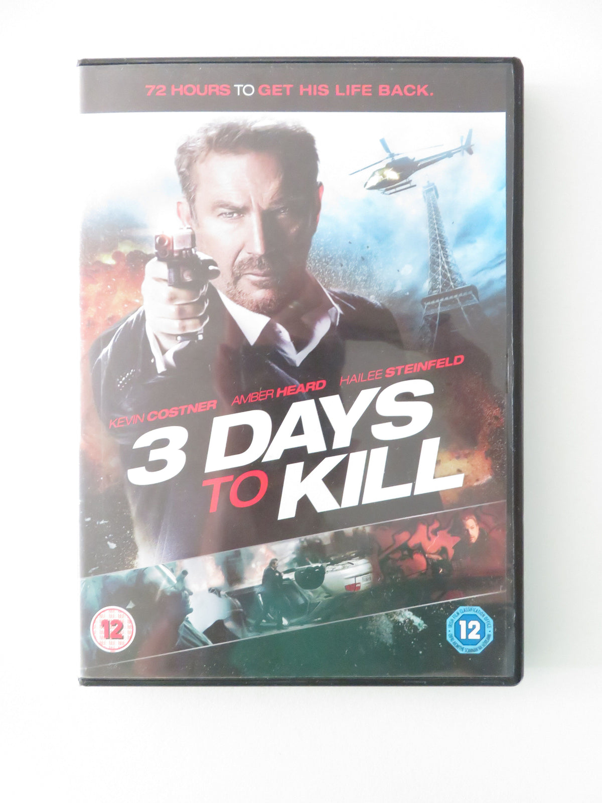 3 Days to Kill (DVD) Kevin Costner Hailee Steinfeld 2014 Region 2