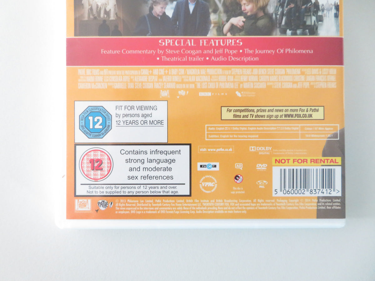 Philomena - B (DVD) Judi Dench Steve Coogan 2013 Region 2