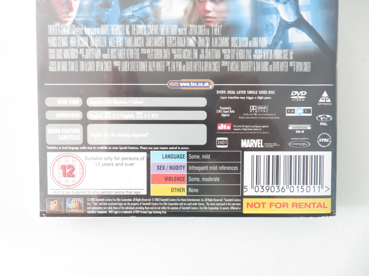 X-Men 2 - 2 Disc Special Edition (DVD) Marvel Hugh Jackman 2003 Region 2