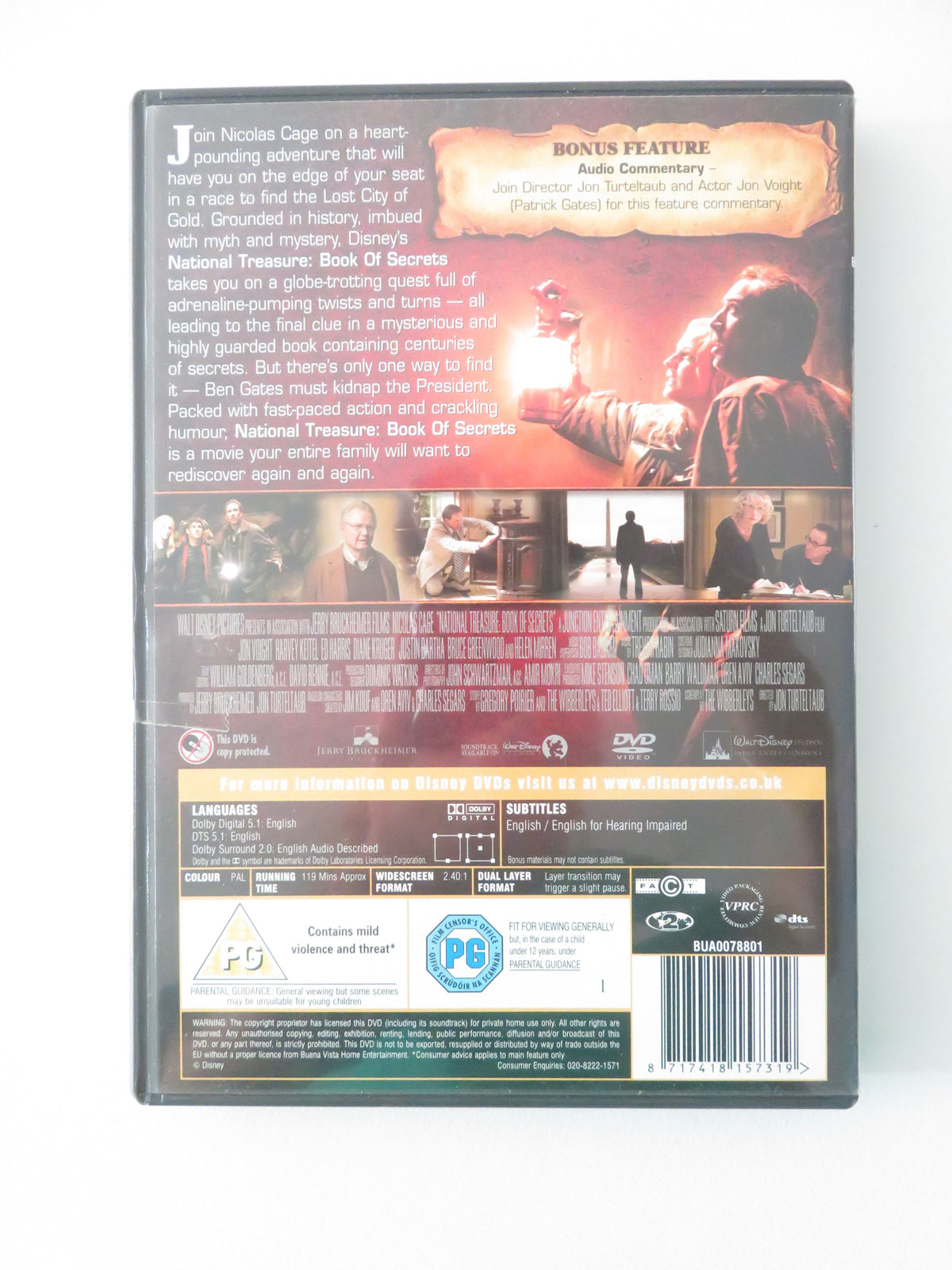 National Treasure 2 - Book of Secrets 2 Discs (DVD) Disney N. Cage 2007 Region 2
