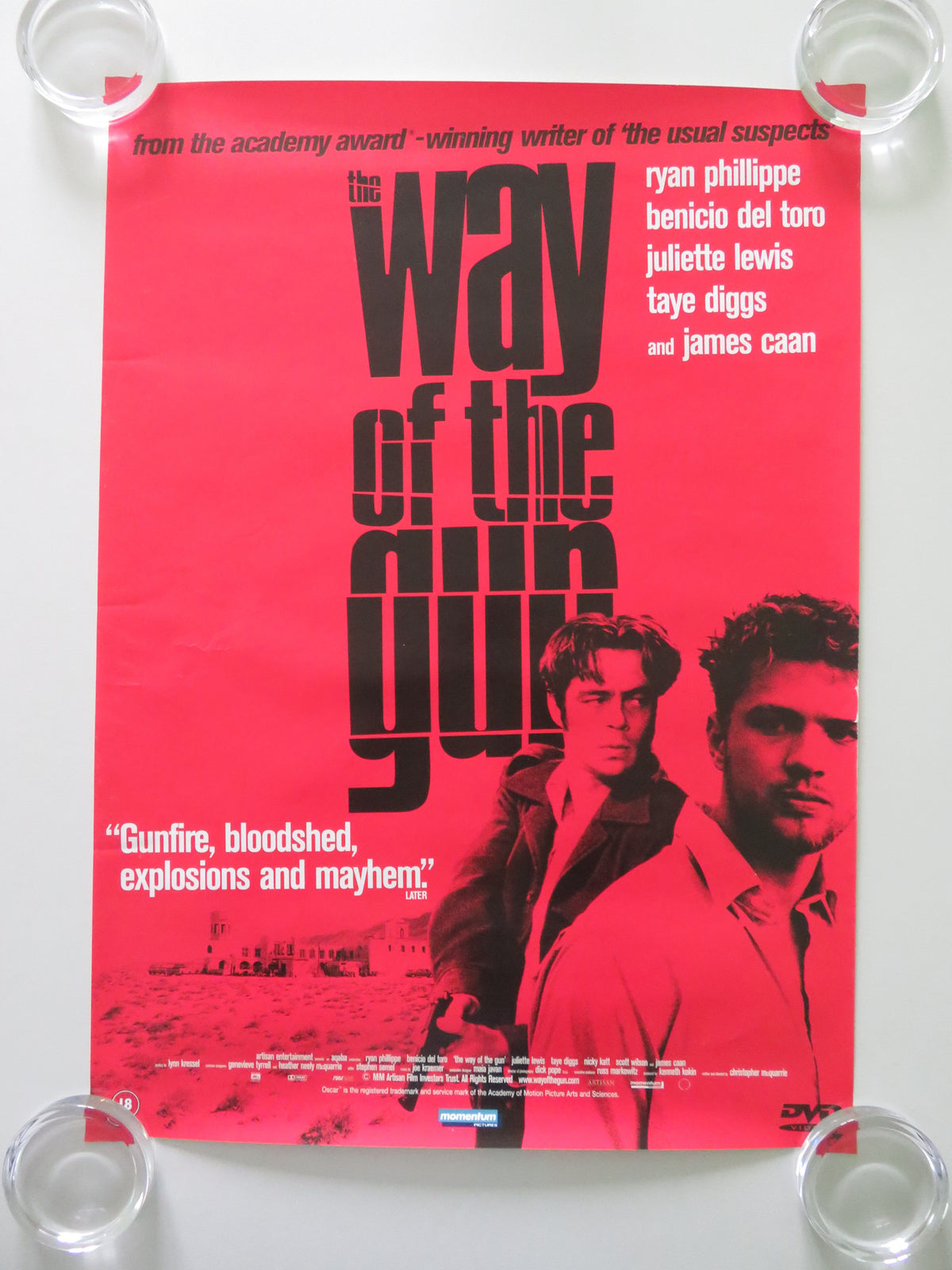 The Way of the Gun DVD Poster Rolled Benicio Del Toro Juliette Lewis 2000