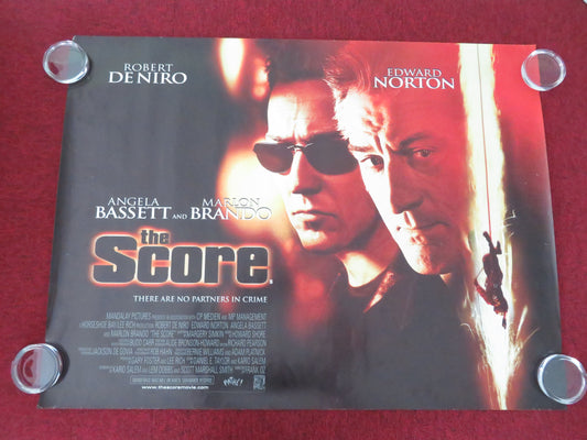 The Score UK Quad Rolled Poster Robert De Niro Edward Norton Marlon Brando 2001