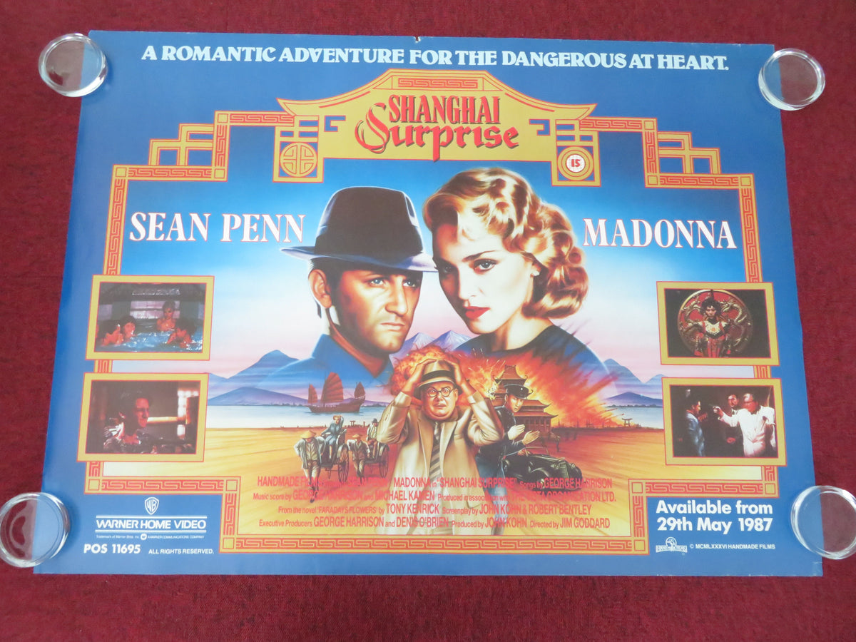 Shanghai Surprise - B UK Quad Rolled Poster Sean Penn Madonna Paul Freeman 1986