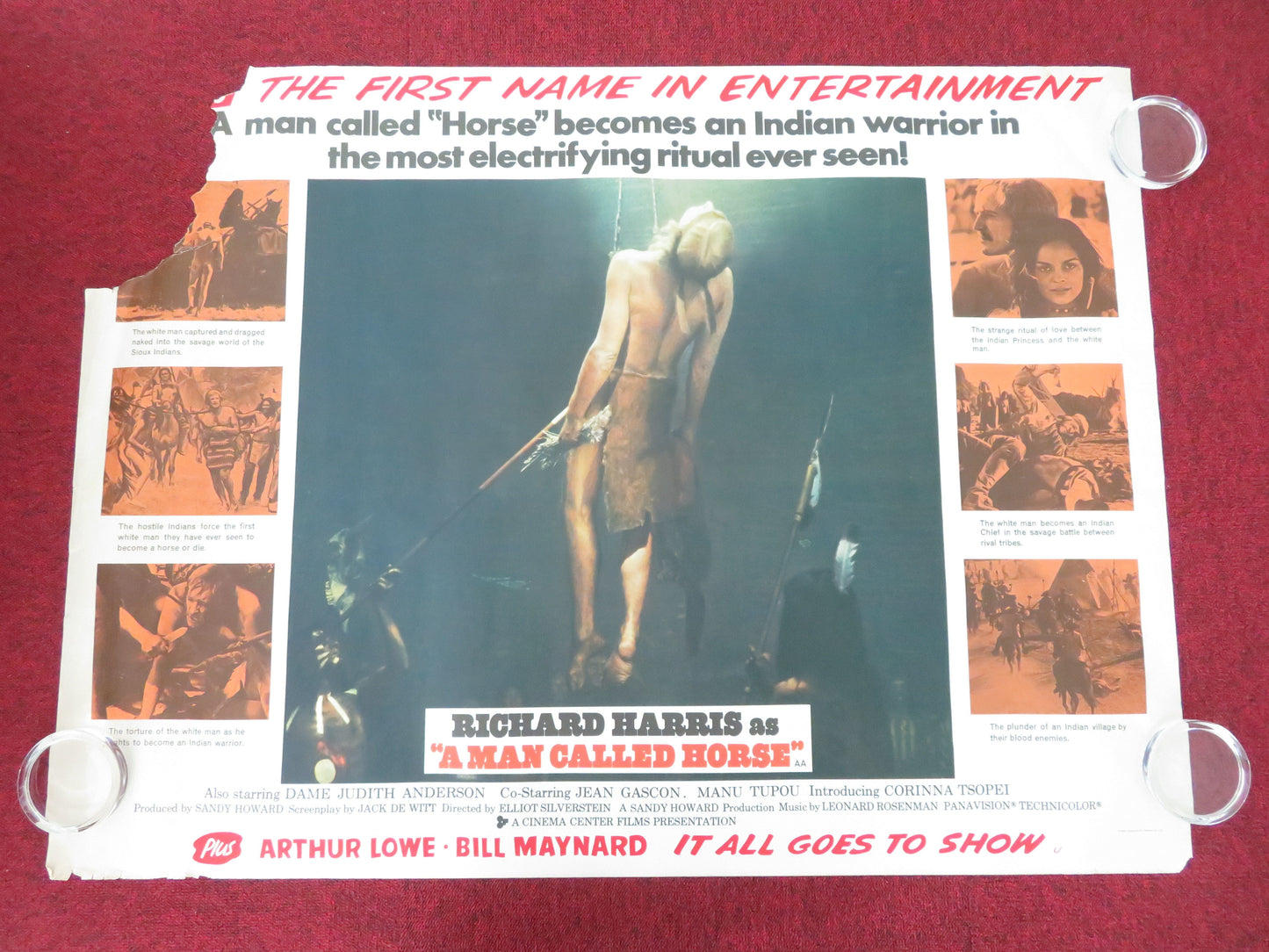 A Man Called Horse UK Quad Rolled Poster Richard Harris Judith Anderson 1970