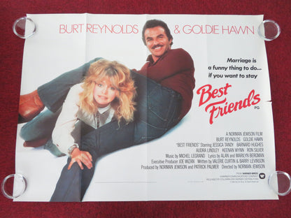 Best Friends UK Quad Rolled Poster Burt Reynolds Goldie Hawn Jessica Tandy 1982