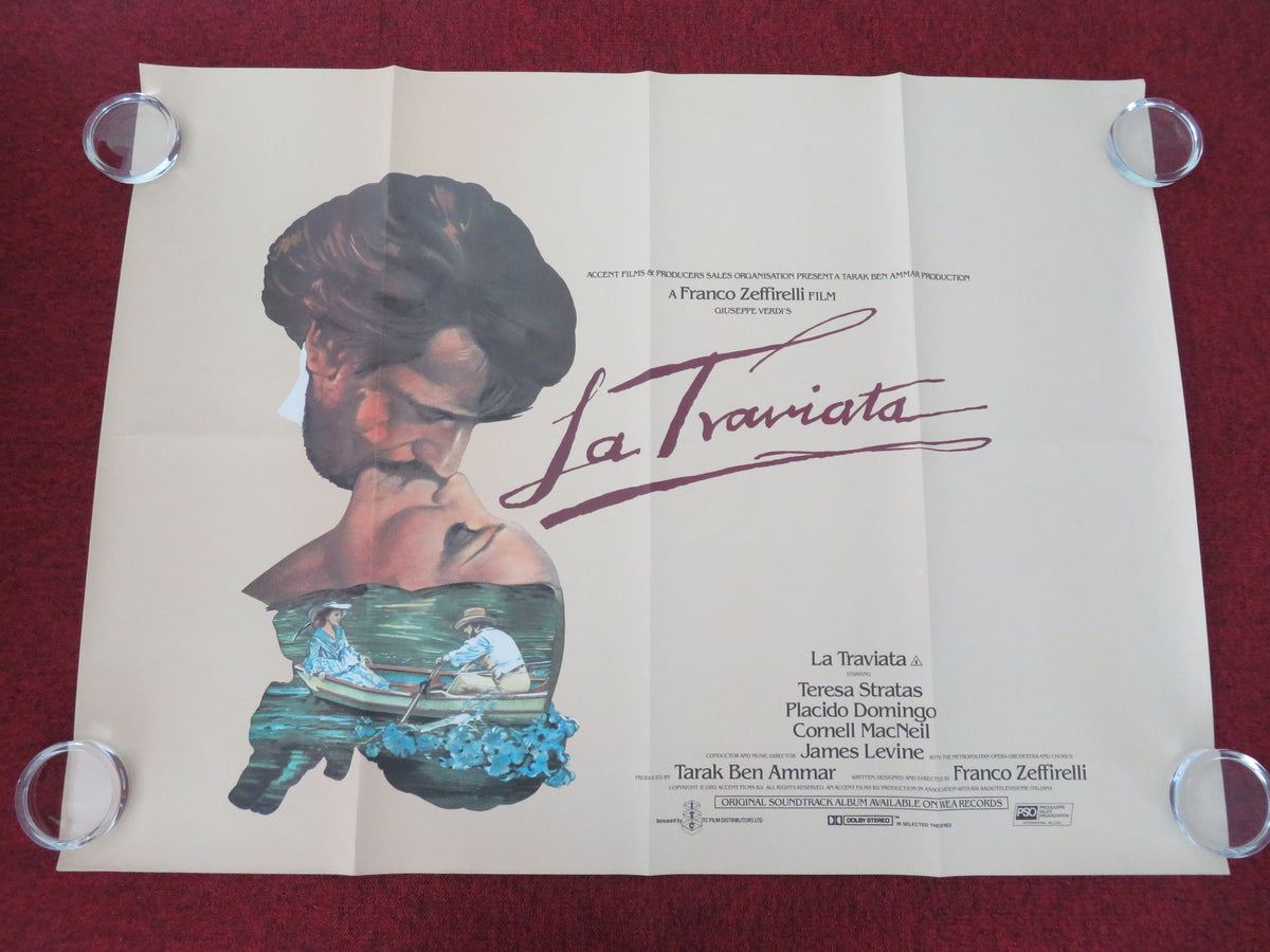 La Traviata UK Quad Rolled Poster Teresa Stratas Plácido Domingo 1982